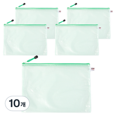 미소로운 간편한 메쉬 파일보관가방 32.8 x 23 cm, 그린, 10개