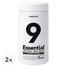 잠백이 에센셜 락토프리 웨이프로틴 파우더 쿠키앤크림맛, 750g, 2개