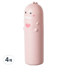 Aurafam 恐龍旅行便攜牙刷盒 粉紅色, 100g, 4個