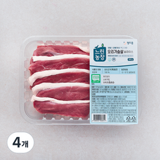 느린농장 무항생제 인증 정다운 오리 가슴살 슬라이스 (냉장), 4개, 500g
