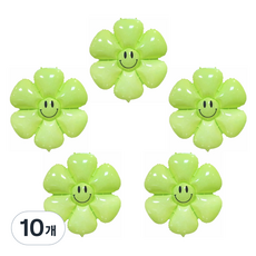 Party09 微笑雛菊氣球 小型, 萊姆綠, 10個