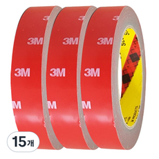 쓰리엠 양면테이프 그레이 20mm 5m, 15개