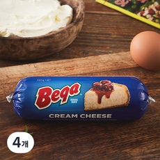 베가치즈 크림치즈 츄브, 250g, 1개입, 4개