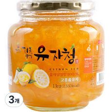 해맑음 겨울향기 유자청, 1kg, 3개, 1개입