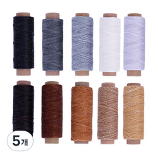 가죽공예 왁스실 10종 세트, 혼합색상, 5개