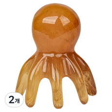 Selvia 章魚造型按摩刮痧板, 棕色, 2個
