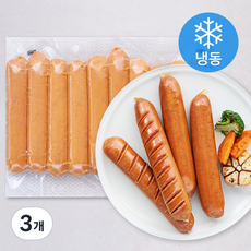 에쓰푸드 숯불갈비향 소시지 (냉동), 1kg, 3개