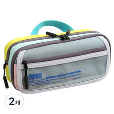 DOnG-A Pms 網眼口袋大容量文具收納鉛筆盒, 天空藍, 2個