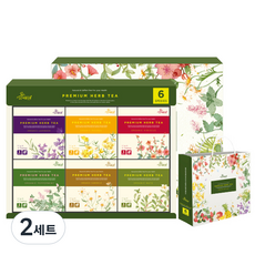 아름드레 유기농 삼각티백 허브차 선물세트, 6종, 2세트