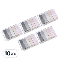Moaven 粉彩索引便條紙標籤貼紙 5款 x 20張套裝 無彩色, 10套