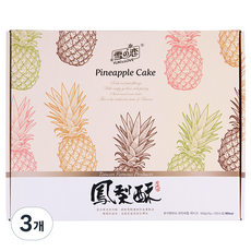 유키앤러브 파인애플 케이크 20p, 3개, 500g