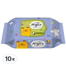 앙쥬르 45 물티슈 휴대형 45평량 랜덤발송, 45g, 20매, 10개