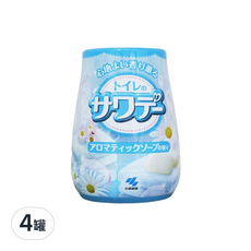 小林製藥 果凍消臭芳香劑 140g 皂香 Sawaday 廁所除臭, 4罐