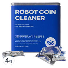 生活白書 掃地機器人硬幣型發泡固體清潔劑, 4個, 60g