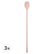 Easy sili 矽膠多用途方形攪拌棒 優格長匙, 3個, 淡粉色