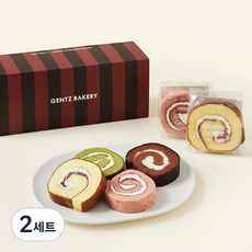 겐츠베이커리 롤케이크 피스 세트 480g + 쇼핑백, 2세트