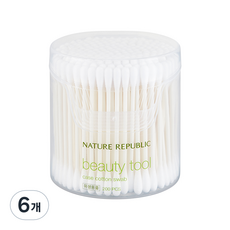 네이처리퍼블릭 뷰티 툴 케이스 면봉, 200개입, 6개