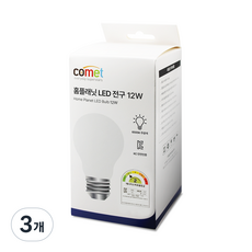 홈플래닛 안정기 내장형 LED 전구 12W, 주광색, 3개