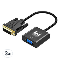 iN NETWORK DVI D to VGA 支援 1920 x 1080 轉換線 IN-DVIDV15, 3個, 25cm