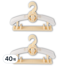 잇곰 아동용 미끄럼방지 옷걸이, 40개, 옐로우