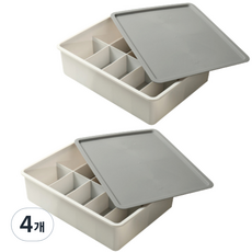 제이밀 속옷 정리함 10칸, Gray, 4개
