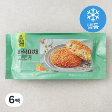 튀김공방 사옹원 바삭야채 고로케 (냉동), 200g, 6팩