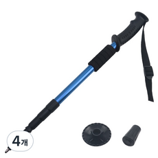 난리시스터즈 초경량 산책 어르신 선물 지팡이 4단 직선 손잡이 블루, 4개