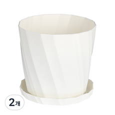 comet 現代花盆 M, 白色, 2個