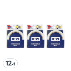 라인프렌즈 BT21 마스킹테이프 15mm, 단체, 12개