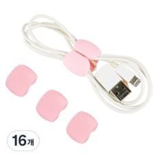 Dareumiya 旅行用電線整理扣環, 粉紅色, 16個