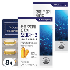 Kwangdong rTG Omega-3魚油維他命D&E膠囊, 30顆, 8盒