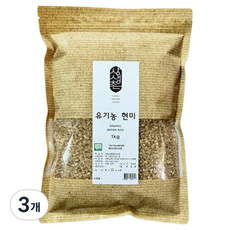 상생촌 유기농 현미, 1kg, 3개