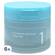 넘버즈인 1번 시카 갈아만든 초록패드 190ml, 70매입, 6개