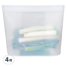 인블룸 다용도 스탠딩 실리콘 지퍼백, 4개, 1.5L