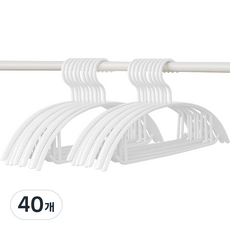 Nature Living 防肩角變形基本款針織衫衣架, 40個, 白色