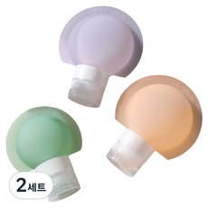 WithWin 矽膠旅行用分裝瓶 3件 x 90ml 套組, 2套, 綠色, 橘色, 紫色