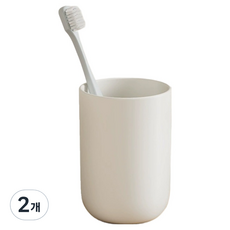 Aura Fam 日式簡約刷牙漱口杯, 白色, 2個