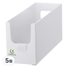 廚房長型分隔收納盒 305 x 101 x 138mm, 白色, 5個