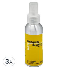 土博士 防蚊液 100ml 天然植萃 無DEET 兒童適用 戶外防蚊, 3瓶