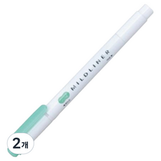 마일드라이너 형광펜 1.4mm / 4.0mm WKT7-M, 블루그린(WKT7-MBG), 2개