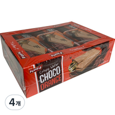 雙色巧克力柳橙威化餅 12包入, 348g, 4盒