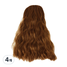 하이유니 히피 펌 정수리 볼륨업 커버 헤어 피스 30cm, 라이트브라운, 4개