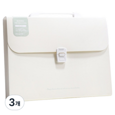 루앤누아 12칸 아코디언 서류 케이스 A4, 옐로우, 3개