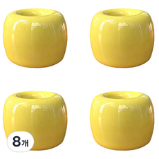 Block Mart 浴室陶瓷牙刷架, 黃色, 8個