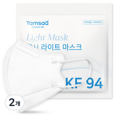 탐사 라이트 KF94 새부리형 보건마스크 대형 지퍼백, 화이트, 2개, 25개입