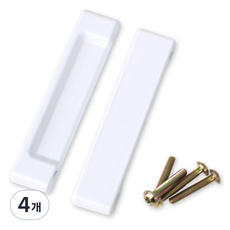 코텍스 국산 가구손잡이 일자 64mm 화이트, 4개