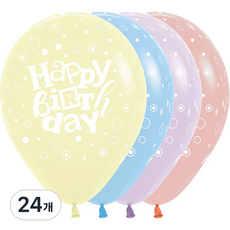 Sempertex 30cm 氣球 生日 粉彩嘉年華 12入, 24個, 隨機出貨