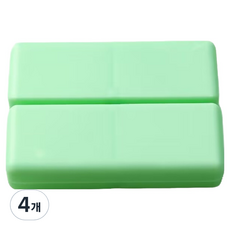 리치쌀봉 편리한 요일별약통 케이스 7칸 그린 10 x 7 x 2.5 cm, 4개