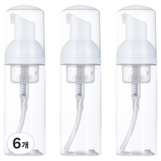 LIVING Maker 便攜旅行用空瓶 泡泡慕斯泡沫容器 30ml, 6個, 白色