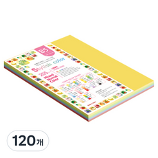 종이문화 SN 스타일리쉬 노멀 두꺼운 혼합색지 205g 12 Vivid Tone, 120개, B5
